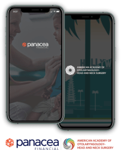 This is a picture of a phone with the Panacea logo on it.