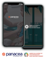 This is a picture of a phone with the Panacea logo on it.